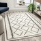 Flash Furniture Geometric Style Bohemian Shag Area Rug - 5' x 7' - Ivory RC-MS-202012-01-57-GG - alternate 1